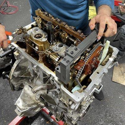 My bmw engine being rebuilt.