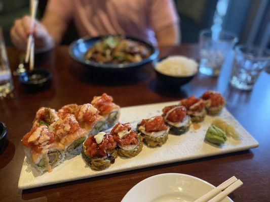 Summer spark and tuna tower rolls yummy