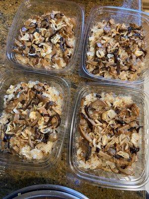 Vegan chay mushroom sticky rice