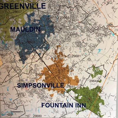 Greenville SC and the :Golden Strip"  Mauldin - Simpsonville - Fountain Inn