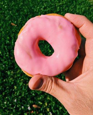 Strawberry frosted donut