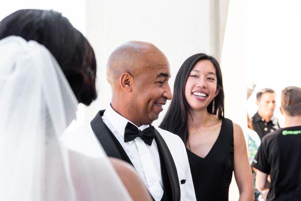 Officiant Candice's calm and gentle demeanor sets the tone the sweet, heartfelt ceremony.