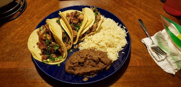 "CARNITAS PLATE!"  carnitas bought at Los Guerreros