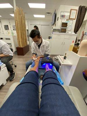 Gel pedicure