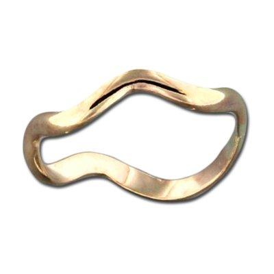 Toe Rings Gold Wavy Band