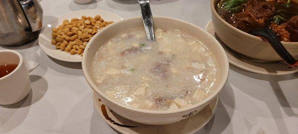 Minced Beef and Egg White Soup