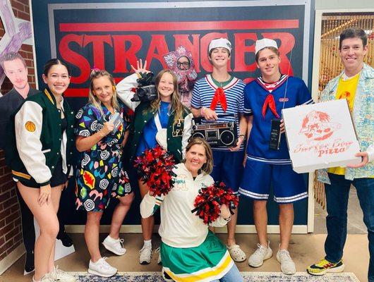 Tour guests have a great time dressing up in our Stranger Things costumes