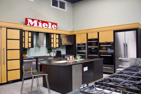 Our showroom features many brands, including Miele.