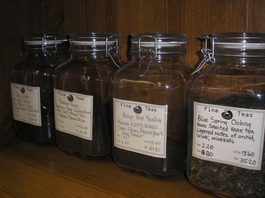 You will find over 120 loose and packaged teas