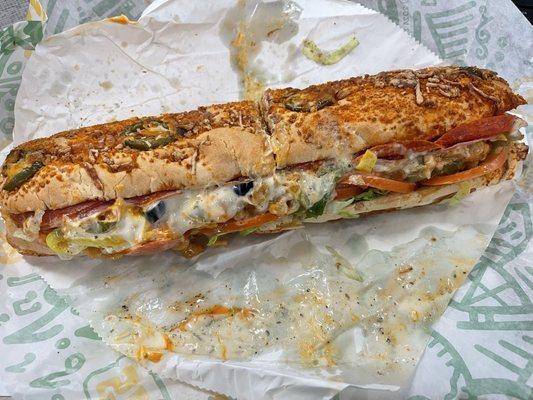 Footlong - ghost pepper hot Italian