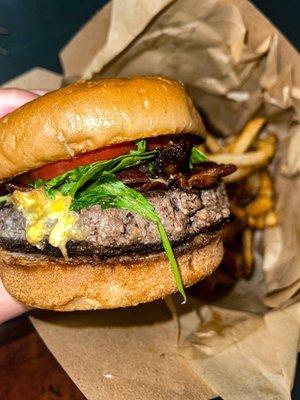 All American Burger with Pimento Cheese