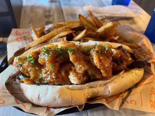 Bang Bang Chicken and Shrimp Poboy