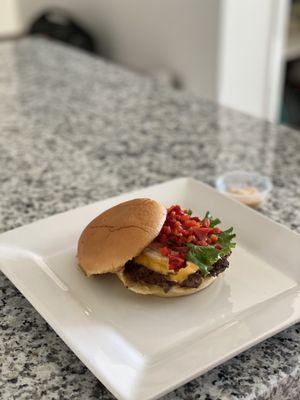 ShackBurger with Pickled cherry peppers