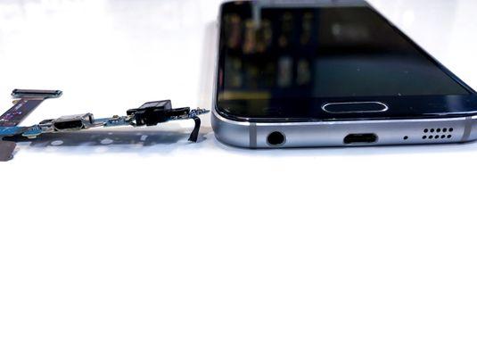 Samsung Galaxy S6 Charger port repaired successfully without any cosmetic damage to the phone.