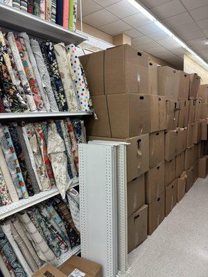 Too many boxes blocking fabric.