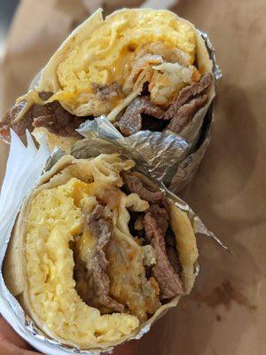 Steak burrito