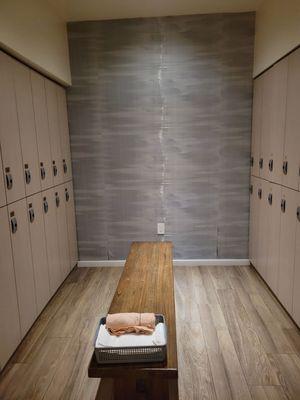 Clean, secure women's locker room