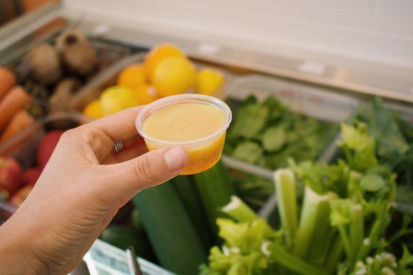 The Wellness Plus Shot, Made with Ginger | Lemon | Garlic | Oregano | Cayenne | Apple Cider Vinegar