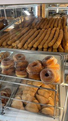 Donuts! We waited for the glazed to come out. One of the best donuts!