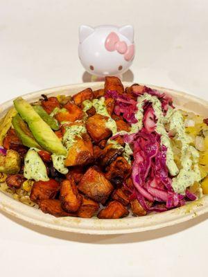 Rainbow Bowl with Sweet Potato tacos