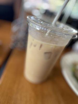 Iced hazelnut latte