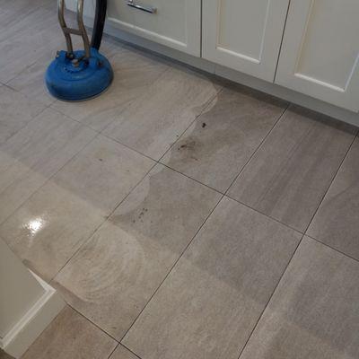 Heavy cleaning and resealed tile and grout floors