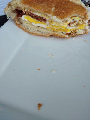 That's a rad bacon egg and cheese