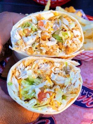 Tasty  fried chicken wrap