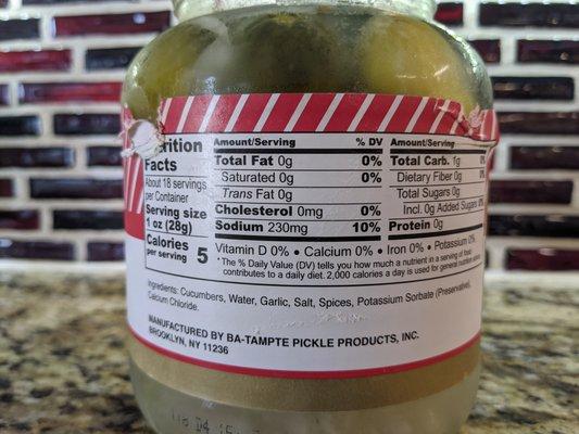 Ba-Tampte half-sour pickles