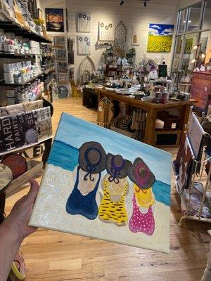 Ladies Night Painting Class at M&M Mercantile Co. is such a blast!