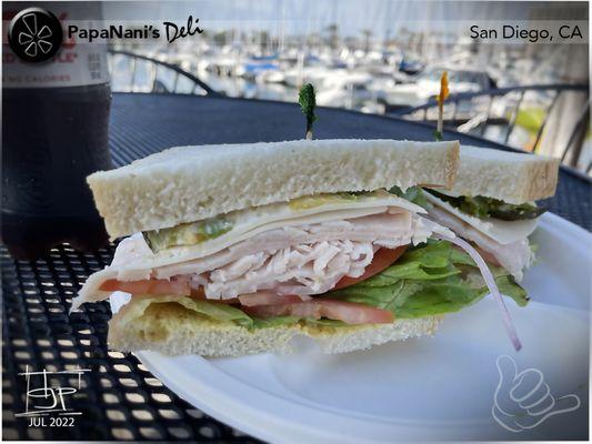 Turkey, avocado and cheese sandwich ($10.50) - "Lunch is served!"