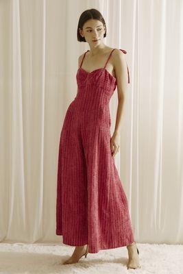 Pink wide leg jumpsuit