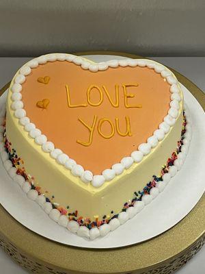 Large heart cake