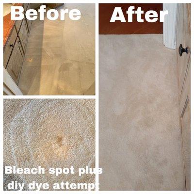 Carpet Dyeing- Before & After, Call (310) 736-2018