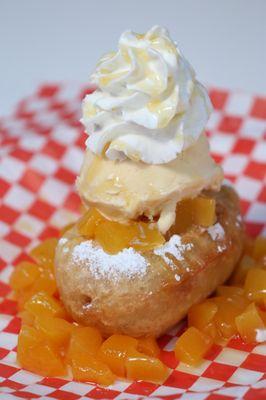 Deep fried peaches shortcake