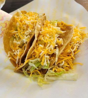 Very soggy shredded beef tacos, no flavor!!