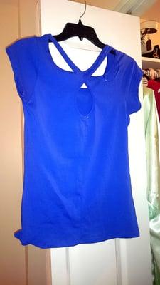 Another smart buy: $5.00 for this royal blue top.