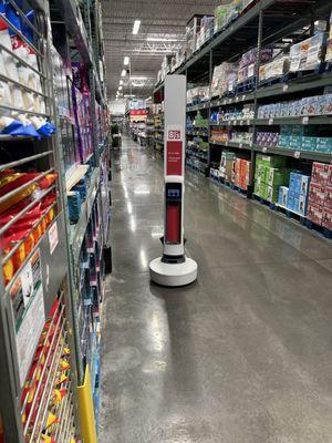 Robot in the aisle.