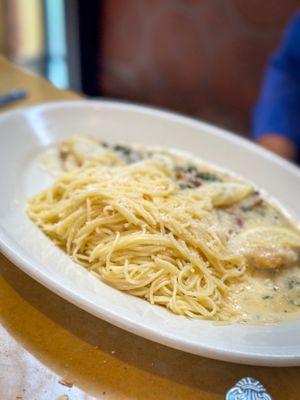 Chicken Piccata with angel hair