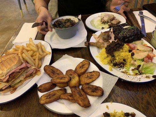 I was hungry and sighed in until I remembered to take a photo. Quarter dark chicken & rib combo, side of Maduros