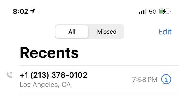 The number I literally just called