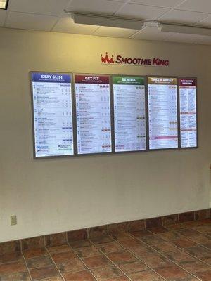 Menu wall