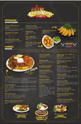 New Menus Page 1