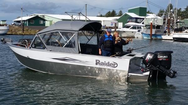 Pat and his wife Crabbing off the Oregon coast!