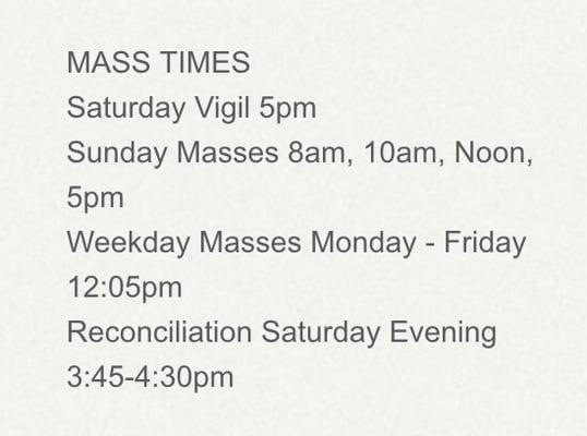 Mass Times