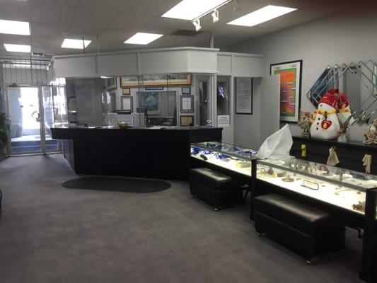 The inside of Coast Jewelry and Loan.