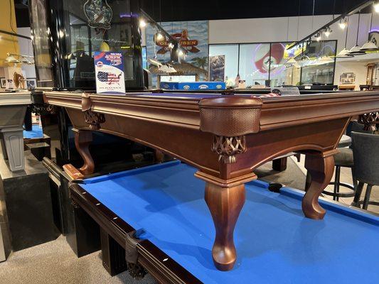 Olhausen 8' Americana Pool Table Solid Tulip Wood Mahogany Finish #SanDiegoPoolTables