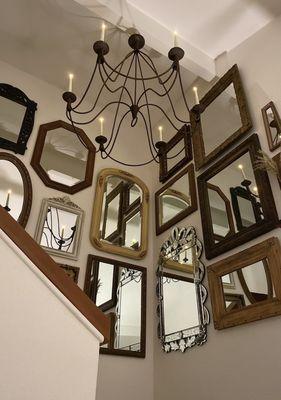 Mirrors from Barn & Charm included in our corner gallery wall installment.