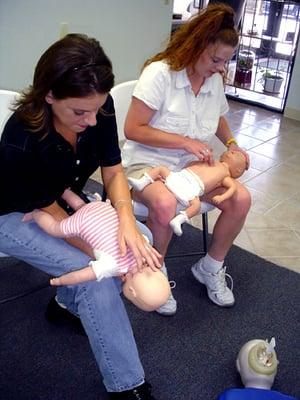 Pediatric CPR class at hospital in Mission Viejo