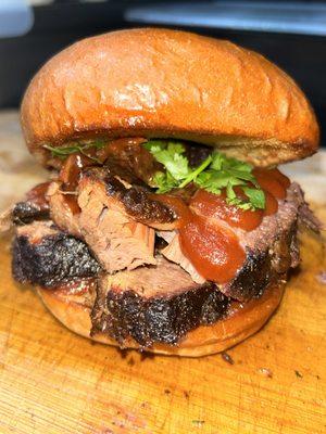 Tender and Tasty Smoked Brisket Sandwich